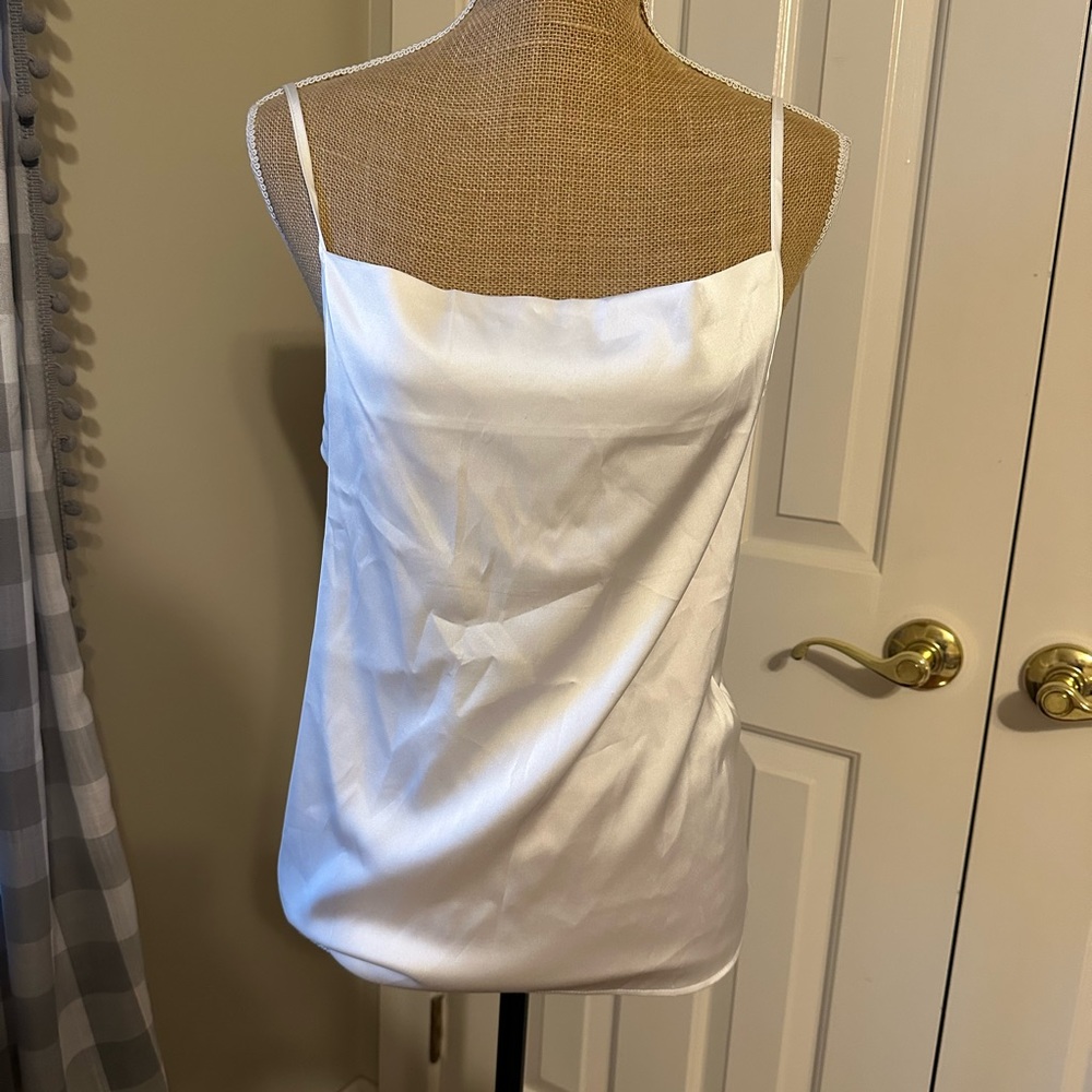 Silk Cowl Neck Tank